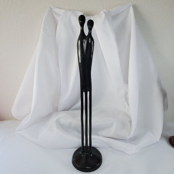 Louise Hederstrom Couple Statue, Two Become One, Bronze Modernist Human Figure - Picture 2 of 8